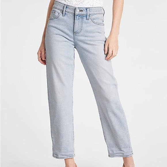 Express Boyfriend Mid Rise Jeans Sz. 8R - Picture 2 of 6